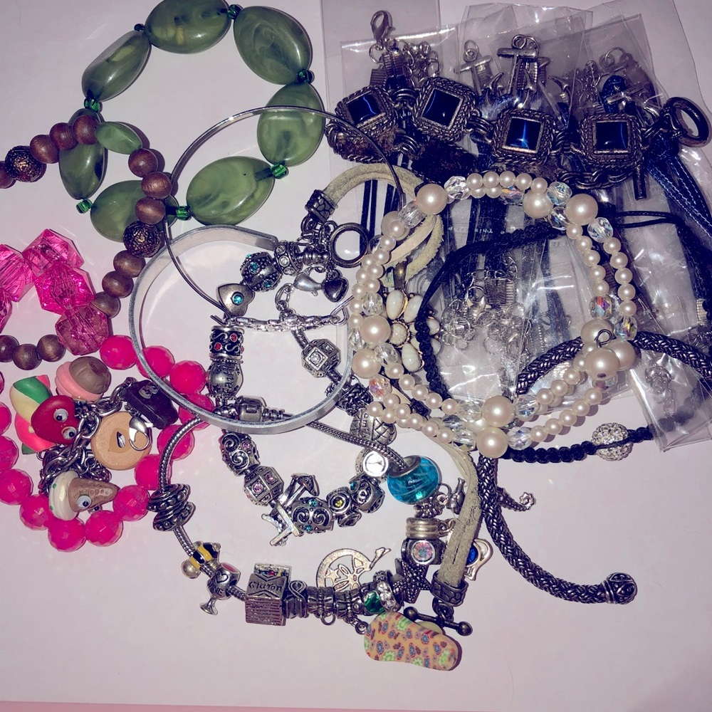 Junk jewelry bracelet lot